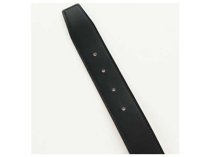 Hermès Cinturón reversible Constance H HERMES Cinturón de cuero 33,1" Negro Marrón Auth 171198V Castaño - vista 7