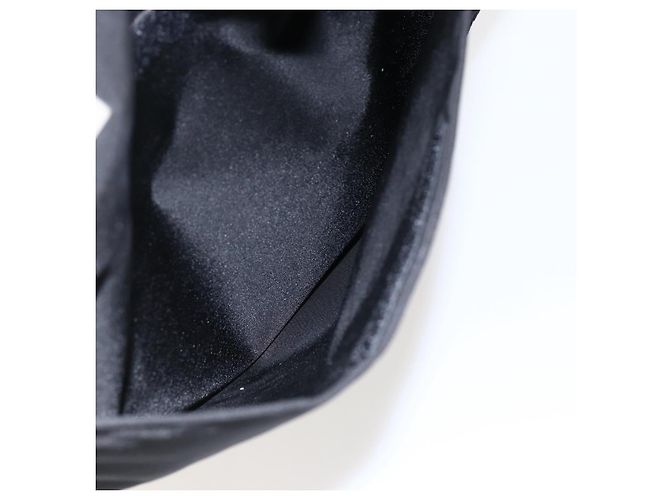 Borsa Tote PRADA in nylon e pelle nera Auth 173605 Nero - vista 27