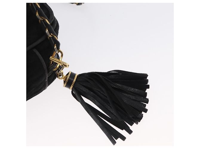 BALLY Borsa a Spalla con Catena in Camoscio Nero Oro Auth bs33547 D'oro - vista 10