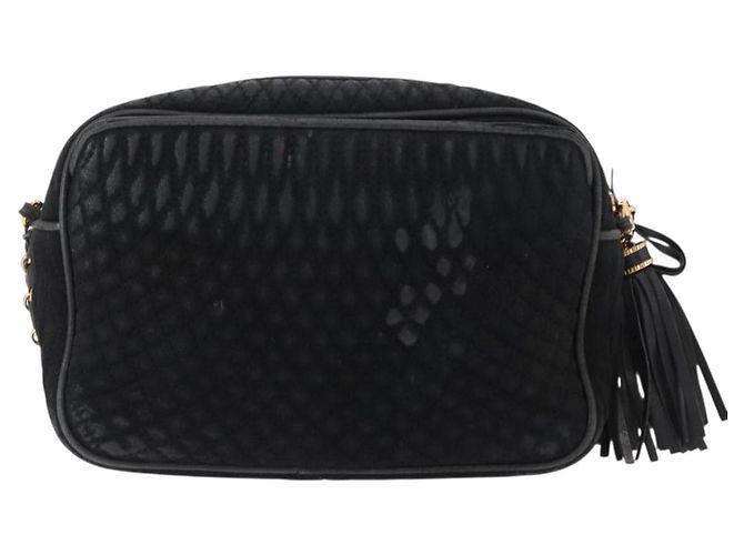 BALLY Borsa a Spalla con Catena in Camoscio Nero Oro Auth bs33547 D'oro - vista 2