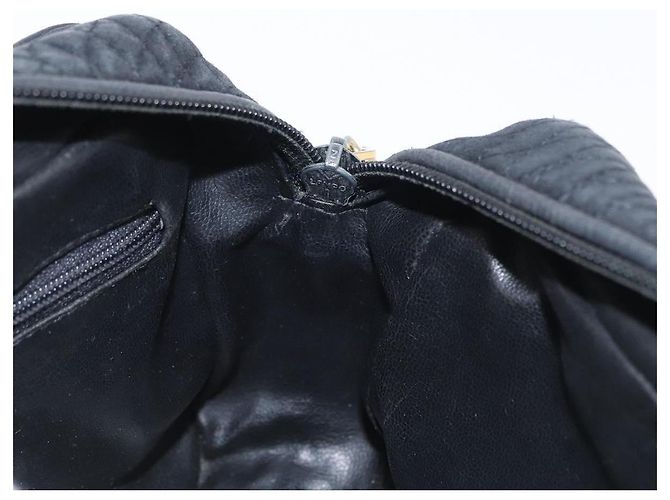 BALLY Borsa a Spalla con Catena in Camoscio Nero Oro Auth bs33547 D'oro - vista 20