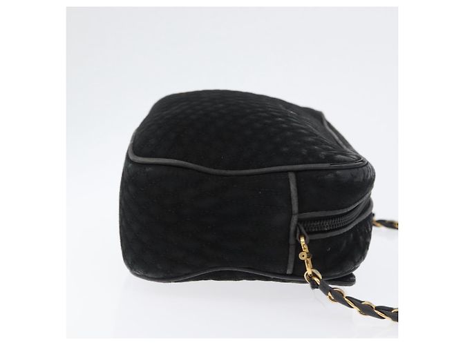 BALLY Borsa a Spalla con Catena in Camoscio Nero Oro Auth bs33547 D'oro - vista 4