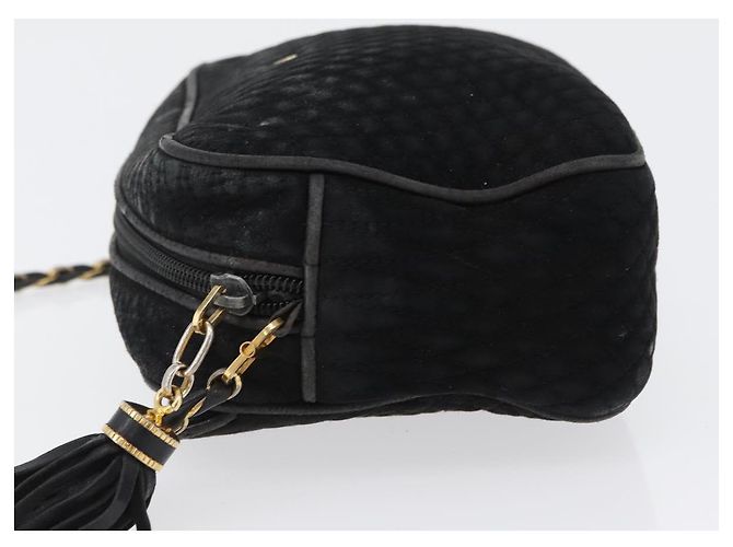 BALLY Borsa a Spalla con Catena in Camoscio Nero Oro Auth bs33547 D'oro - vista 5