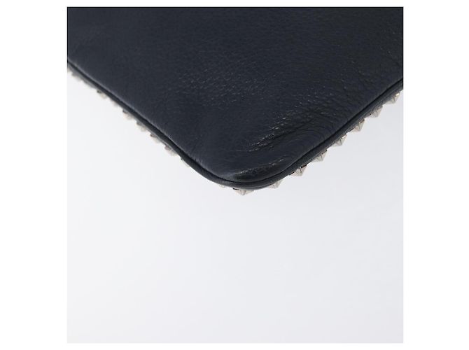 Pochette in pelle nera e argento Jimmy Choo Auth bs33457 Nero - vista 15