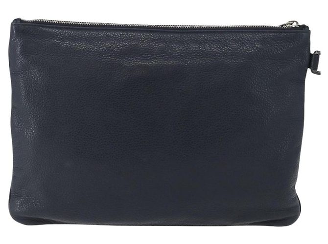 Pochette in pelle nera e argento Jimmy Choo Auth bs33457 Nero - vista 2