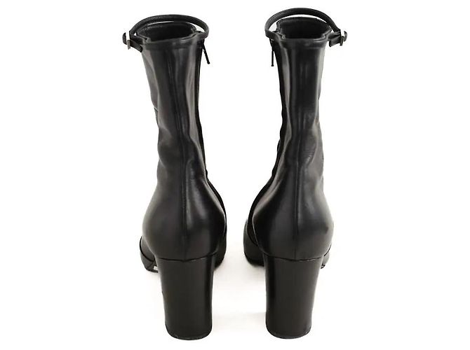 Saint Laurent Botas de cuero negro - vista 2