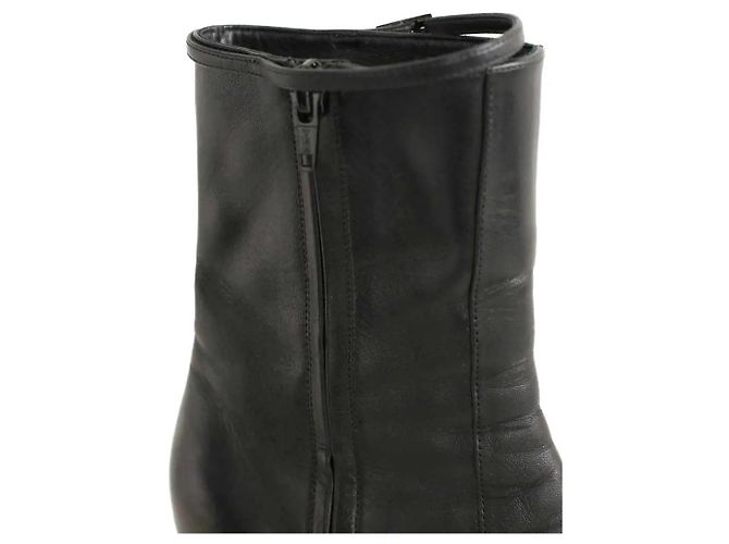Saint Laurent Botas de cuero negro - vista 4