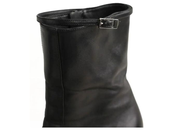 Saint Laurent Botas de cuero negro - vista 5