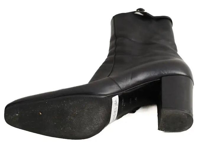 Saint Laurent Botas de cuero negro - vista 6
