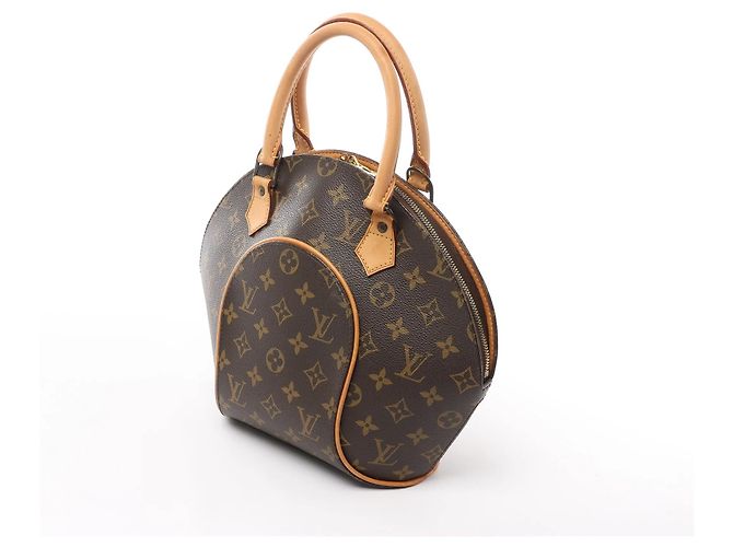 Borsa Louis Vuitton Ellipse PM in tela Monogram marrone M51127 - vista 3