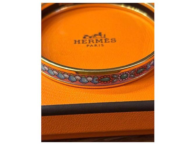 Hermès Emaille Armreif Pink Blau Golden Grün - Ansicht 5