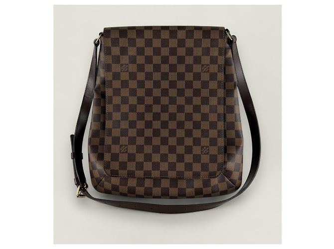 Louis Vuitton Musette Salsa Damier Ebano Marrone - vista 3