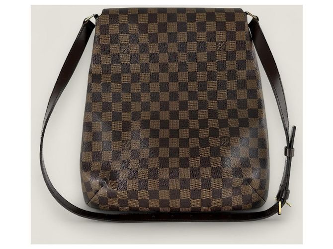 Louis Vuitton Musette Salsa Damier Ebano Marrone - vista 4