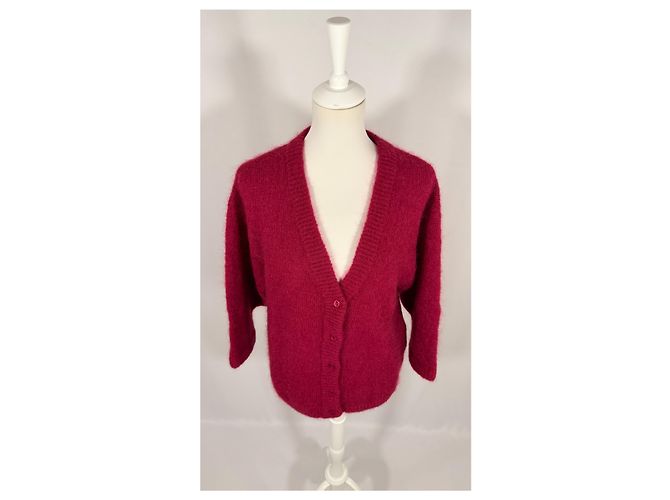 American Vintage Rotes Pinobery-Mohair-Weste - Ansicht 2