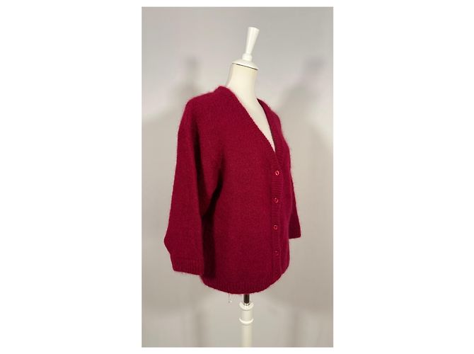 American Vintage Rotes Pinobery-Mohair-Weste - Ansicht 3