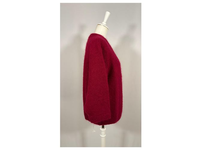 American Vintage Rotes Pinobery-Mohair-Weste - Ansicht 4