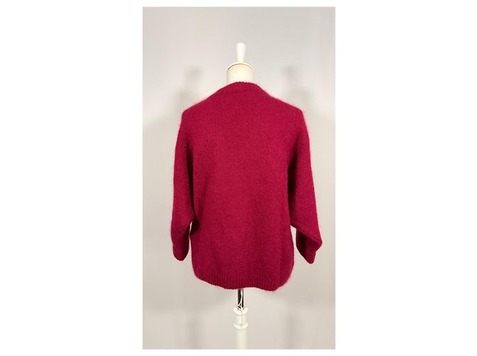 American Vintage Rotes Pinobery-Mohair-Weste - Ansicht 5