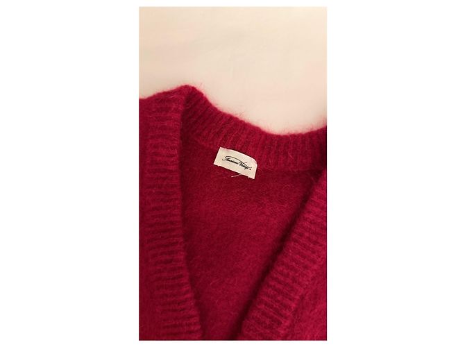 American Vintage Rotes Pinobery-Mohair-Weste - Ansicht 6