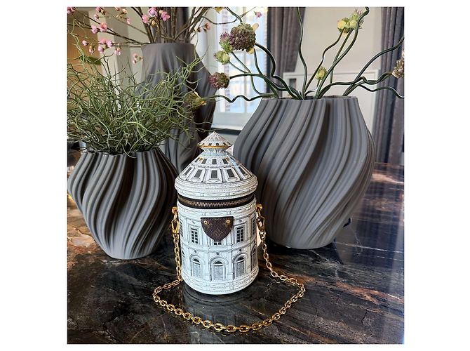 Vaso architettura Fornasetti Cannes Louis Vuitton Bianco - vista 13