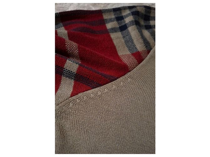 Burberry London Pullover mit karierten Ärmeln Mehrfarben Beige - Ansicht 10