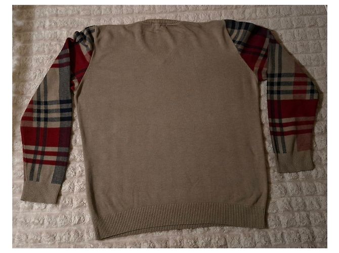 Burberry London Pullover mit karierten Ärmeln Mehrfarben Beige - Ansicht 11