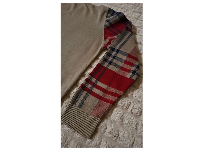 Burberry London Pullover mit karierten Ärmeln Mehrfarben Beige - Ansicht 13