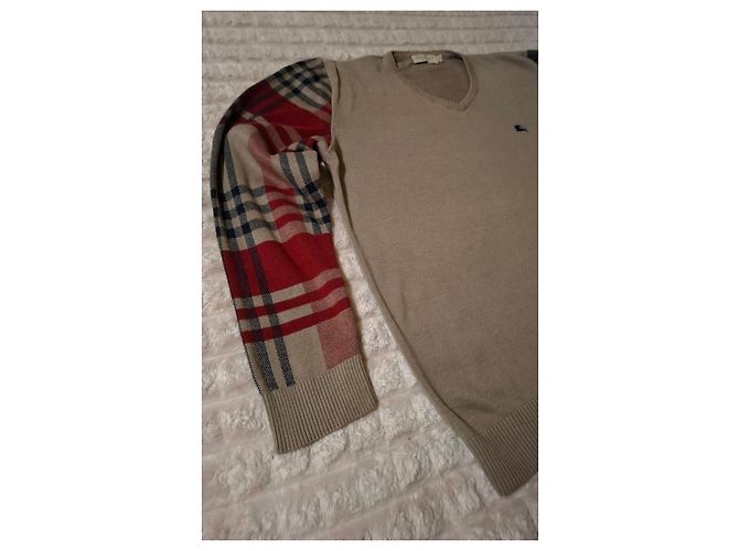 Burberry London Pullover mit karierten Ärmeln Mehrfarben Beige - Ansicht 16