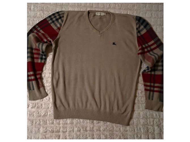 Burberry London Pullover mit karierten Ärmeln Mehrfarben Beige - Ansicht 4