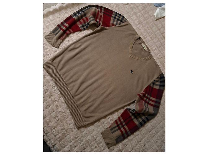 Burberry London Pullover mit karierten Ärmeln Mehrfarben Beige - Ansicht 5