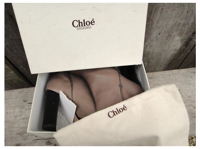 Botines Chloé de cuero gris - vista 2