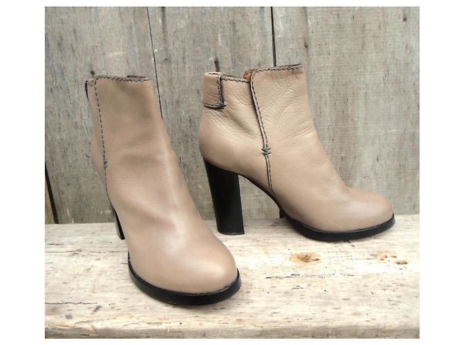 Botines Chloé de cuero gris - vista 3