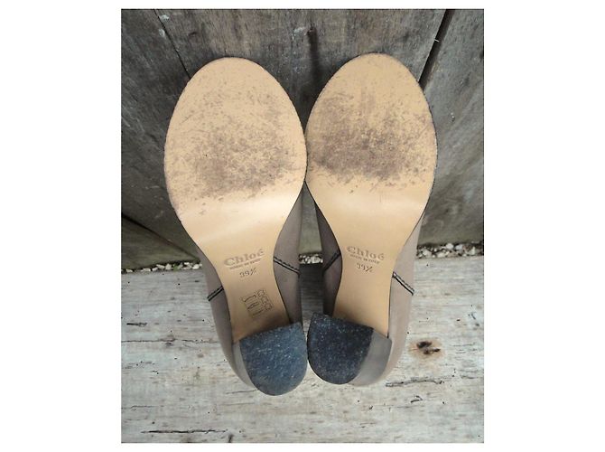 Botines Chloé de cuero gris - vista 6