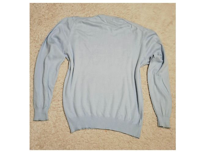 Polo Ralph Lauren Hellblauer Baumwollpullover mit Rundhalsausschnitt und Pony-Logo - Ansicht 11