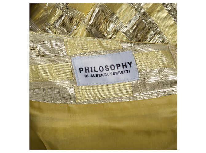 Autre Marque Mini Kleid mit Pailletten von Philosophy by Alberta Ferretti Golden Gelb - Ansicht 11