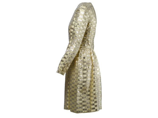 Autre Marque Mini Kleid mit Pailletten von Philosophy by Alberta Ferretti Golden Gelb - Ansicht 3