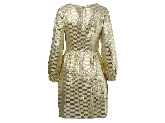 Autre Marque Mini Kleid mit Pailletten von Philosophy by Alberta Ferretti Golden Gelb - Ansicht 4