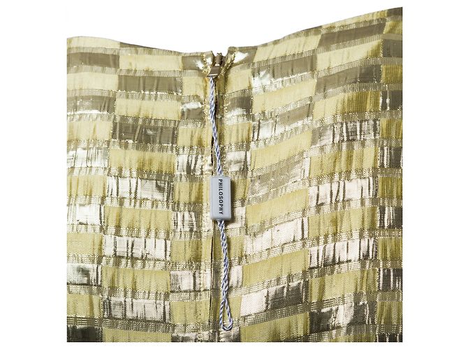 Autre Marque Mini Kleid mit Pailletten von Philosophy by Alberta Ferretti Golden Gelb - Ansicht 5