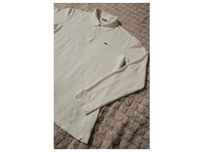 Maglietta polo Lacoste a maniche lunghe bianca Bianco - vista 10