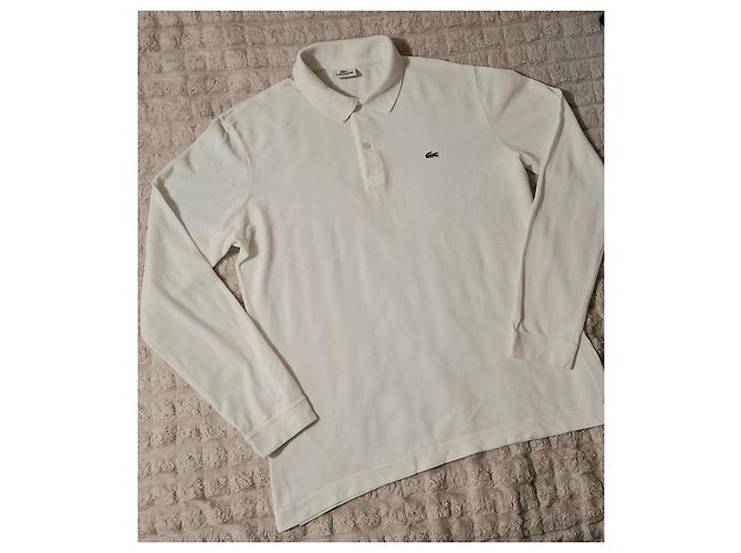 Maglietta polo Lacoste a maniche lunghe bianca Bianco - vista 12