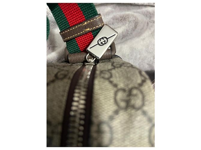 Borsa a tracolla Gucci Ophidia GG Supreme Marrone Rosso Verde - vista 10