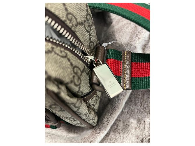 Borsa a tracolla Gucci Ophidia GG Supreme Marrone Rosso Verde - vista 11