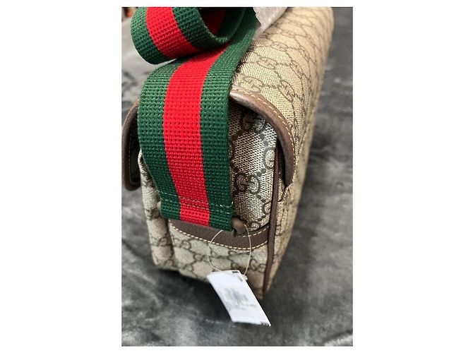 Borsa a tracolla Gucci Ophidia GG Supreme Marrone Rosso Verde - vista 5