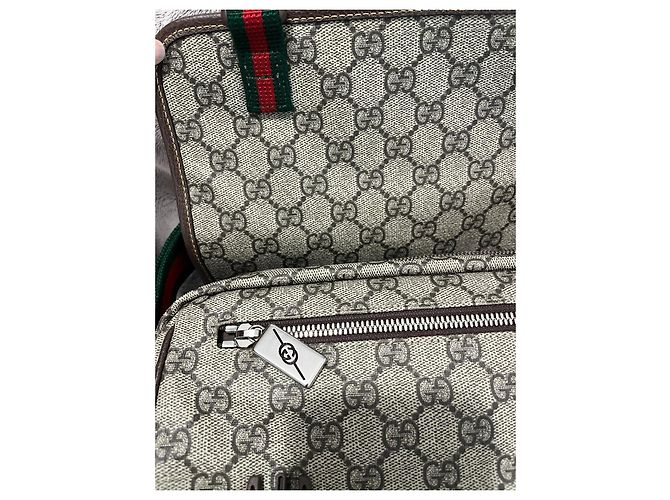 Borsa a tracolla Gucci Ophidia GG Supreme Marrone Rosso Verde - vista 9