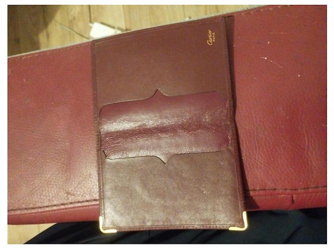 Cartera Cartier de cuero burdeos Castaño - vista 2