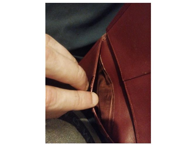 Cartera Cartier de cuero burdeos Castaño - vista 8