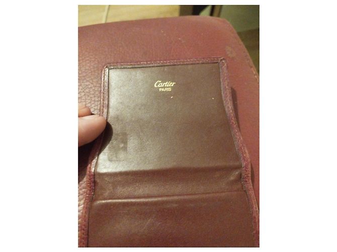 Cartera Cartier de cuero burdeos - vista 4