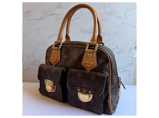 Louis Vuitton Manhattan PM monogramma Marrone - vista 3
