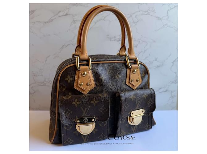 Louis Vuitton Manhattan PM monogramma Marrone - vista 4
