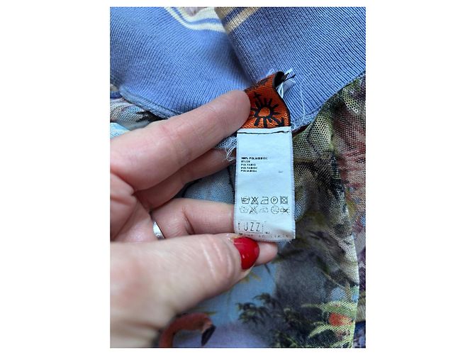 Jean Paul Gaultier 'Flamingo' Bomberjacke Pink Weiß Blau Mehrfarben Grün Orange - Ansicht 12