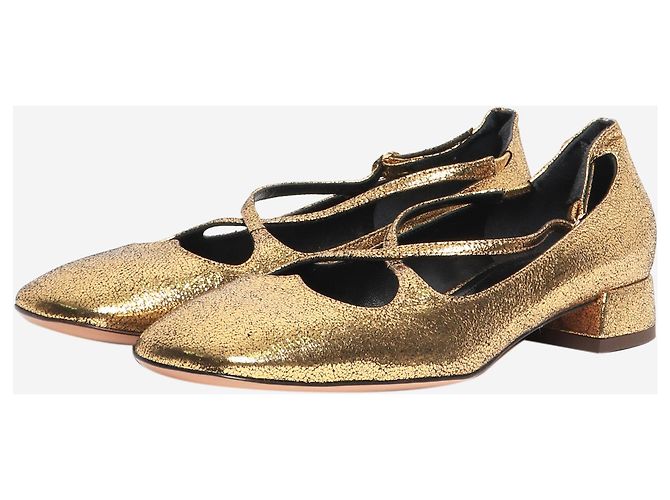 Autre Marque Goldene Pumps - Größe EU 40 - Ansicht 2